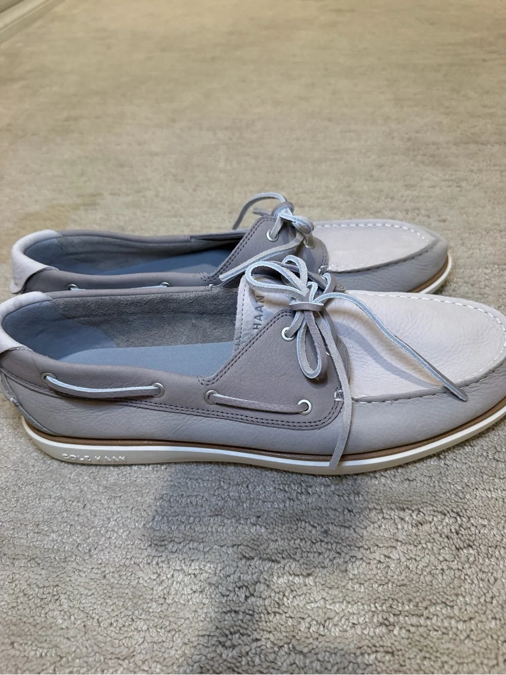 NWOT Cole Haan Men's Grandpro Windward Boat Shoe in Grey Size 12